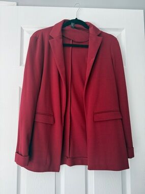 Forever 21 Red Open-Front Blazer